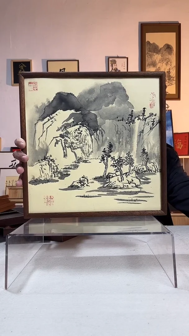 书法手写手绘文创书画作品35*35