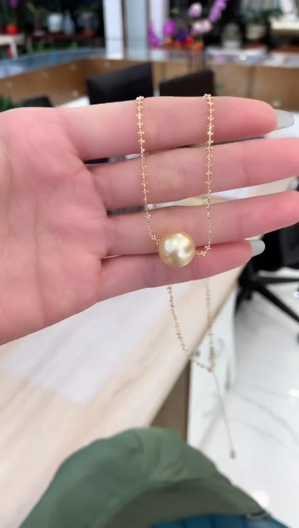【闪购商品】海水珍珠颈饰18K金镶嵌12-13mm
