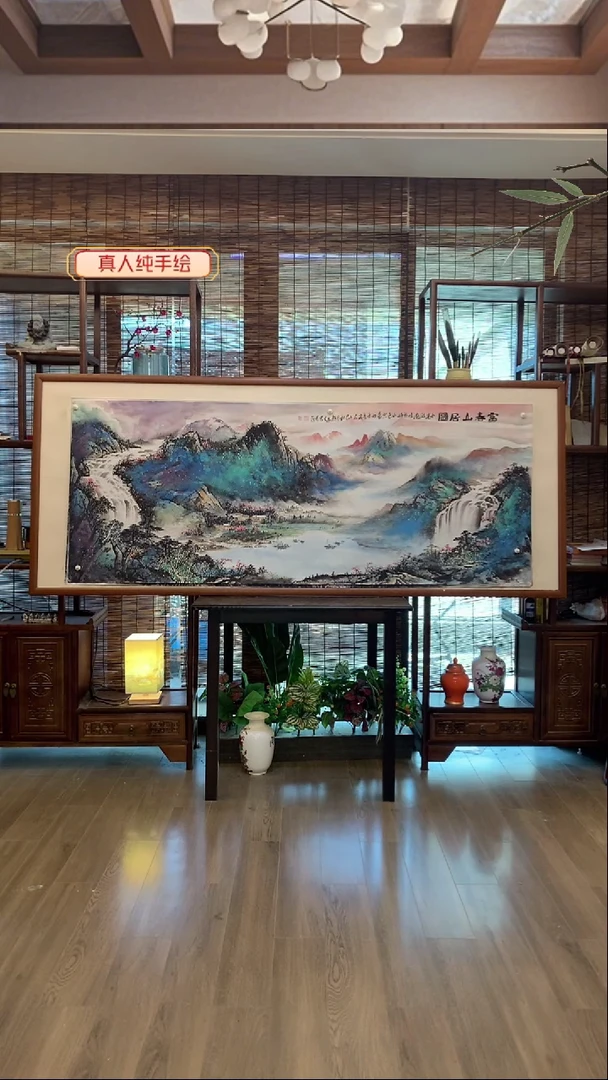 国画国画纯手绘纯实木205*85cm