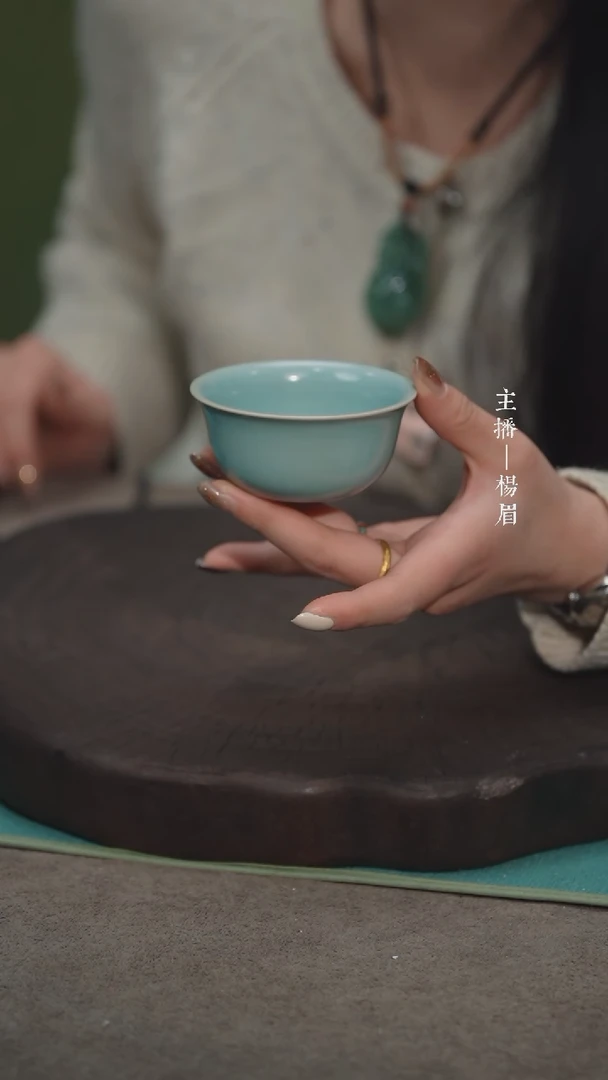 【闪购商品】鸡缸杯-汝瓷张海英-眉