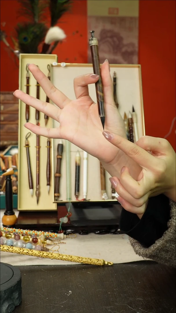 256号闪孤品高货毛笔链接 清水试笔 蘸墨不退