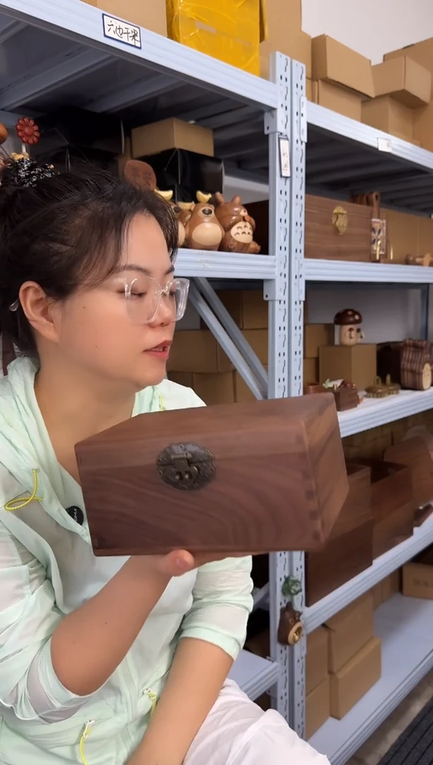 木特价微瑕北美黑胡桃空文玩盒