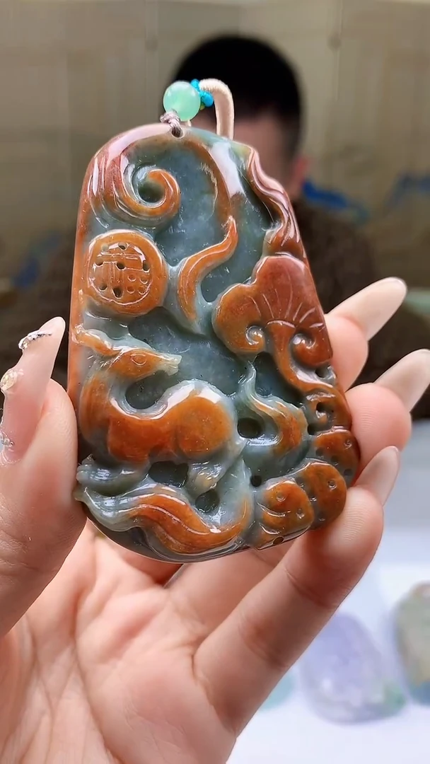 【闪购商品】定制翡翠未镶嵌4812ty-毛货挂件6