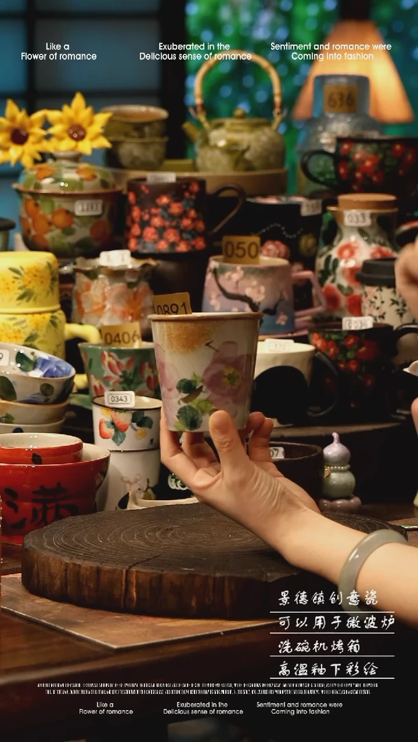 陶瓷景德镇高温釉下彩手工手绘款式@A0891@