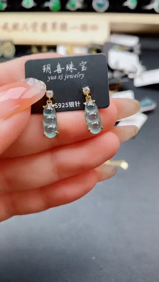 银S925镶嵌戒指翡翠1