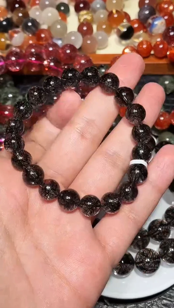 未镶嵌手链水晶言*言黑发单圈A10（多样性发其一）