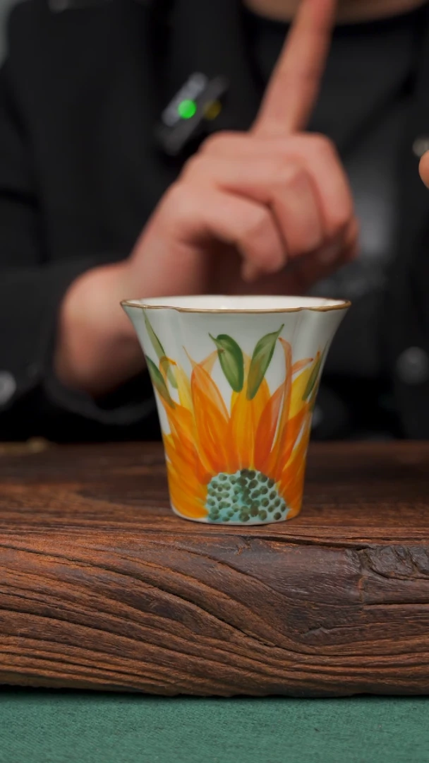 瓷片2寻一缕瓷香杯釉下手工手绘瓷器