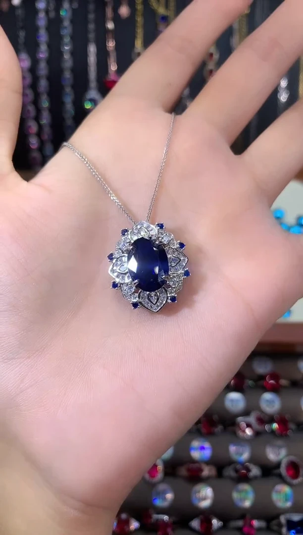 无吊坠925银皇家蓝色吊坠