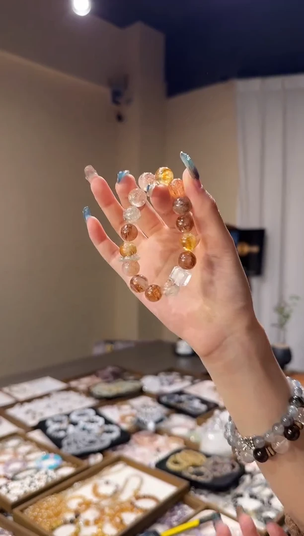 水晶摆件未镶嵌单圈超七