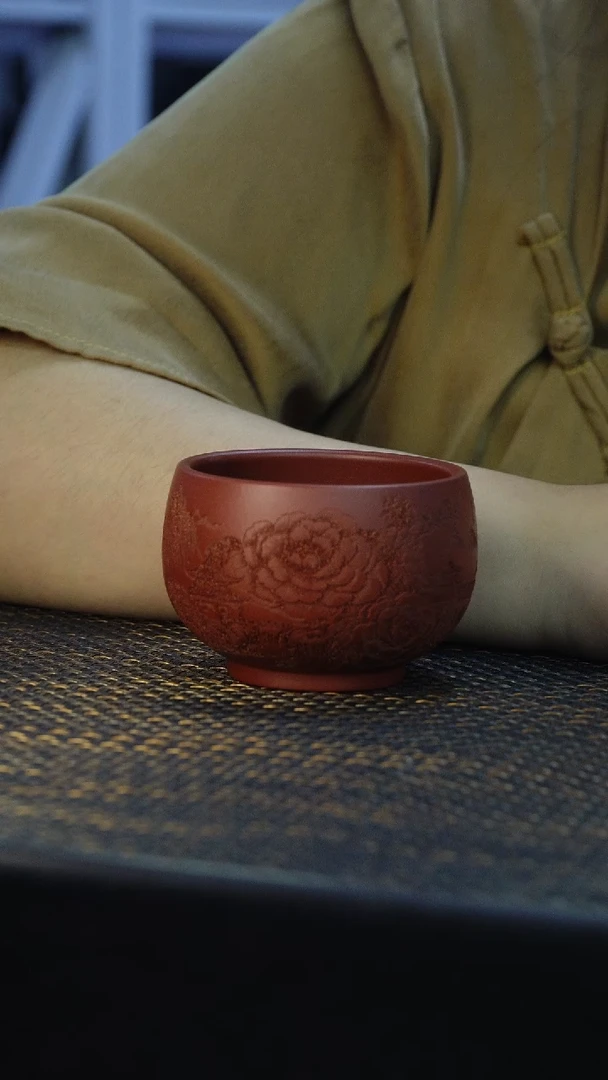 茶杯紫砂福利紫砂红山水