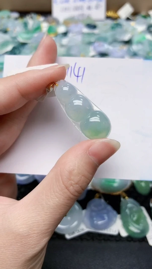 颈饰18K金镶嵌翡翠天然缅甸A货翡翠百元以上9元证书费自理