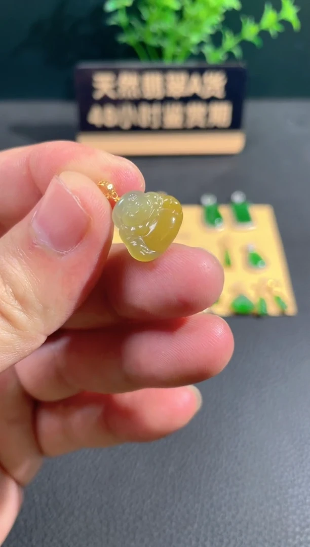 【闪购商品】翡翠颈饰18K金镶嵌翡翠