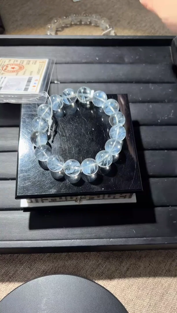 未镶嵌手链水晶?****?13mm蓝针手链单圈