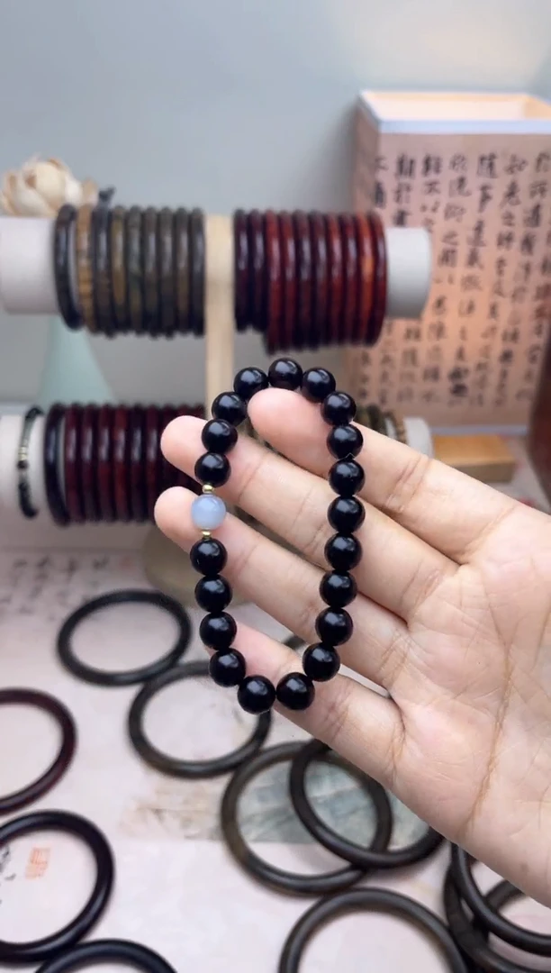 非洲檀香无事牌小叶紫檀单圈