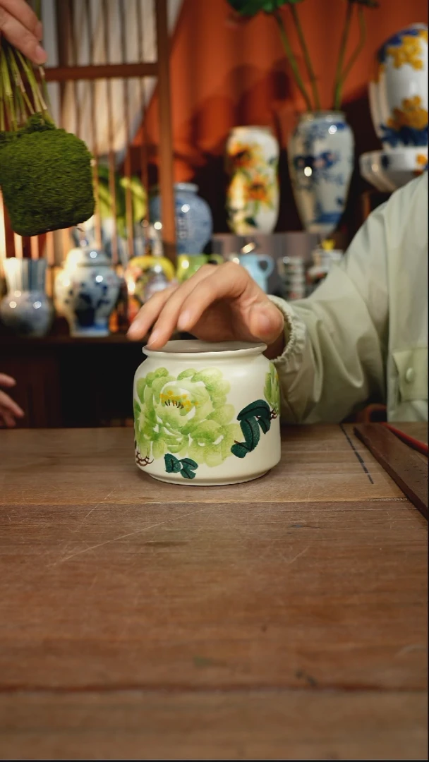 瓷片【简家甄选】景德镇设计师釉下手绘陶瓷餐具