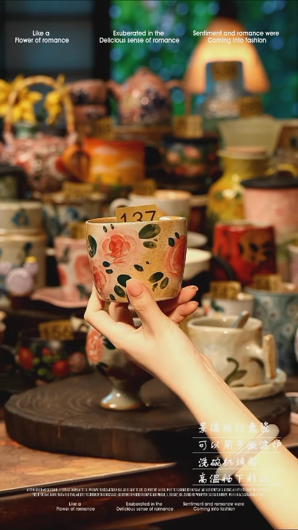 陶瓷137景德镇高温釉下彩手工手绘款式