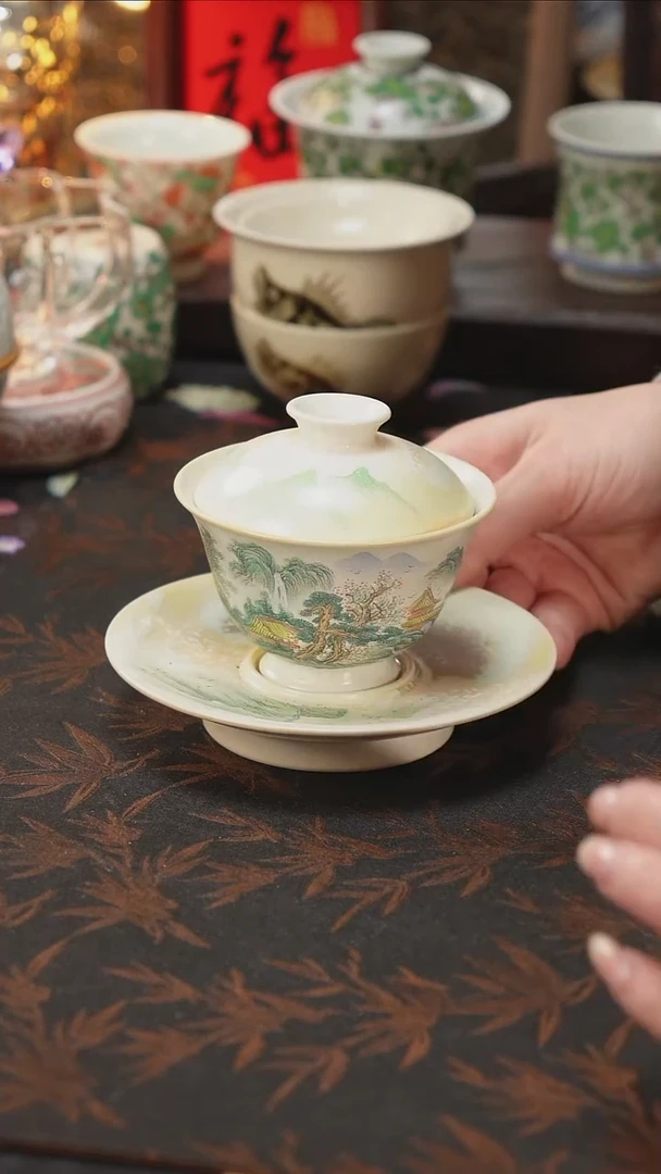 杯景德镇陶瓷杯碗柴烧多人