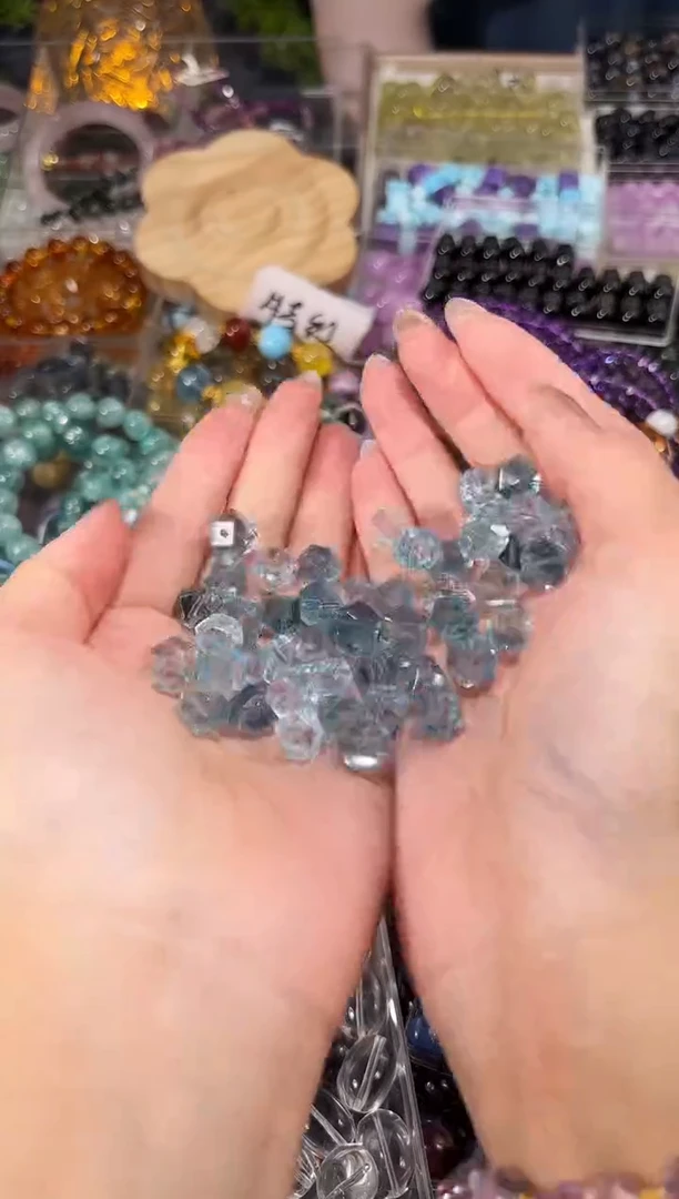 未镶嵌手串托帕石托帕石八角一颗卡8