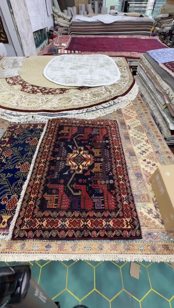 手工羊毛老毯70*104----002