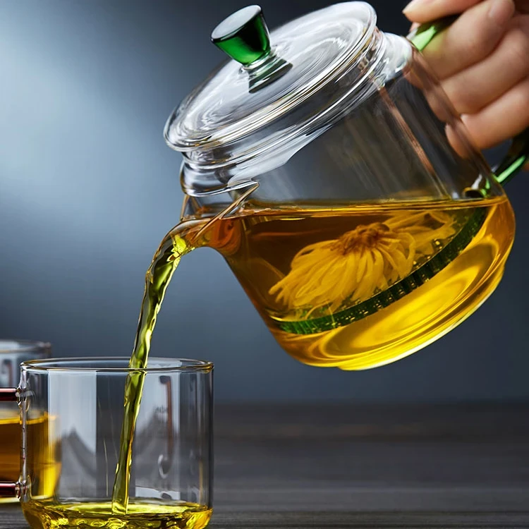 【轻奢茶具】高硼硅耐热玻璃茶具家用茶水分离泡茶壶高颜值玻璃杯具