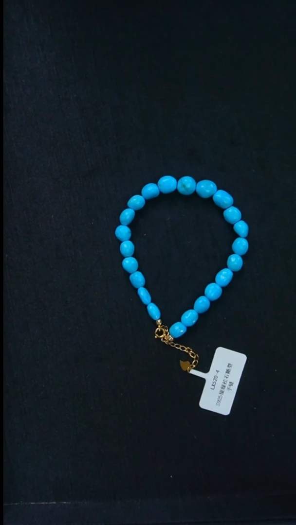 银S925镶嵌绿松石手串发货一件