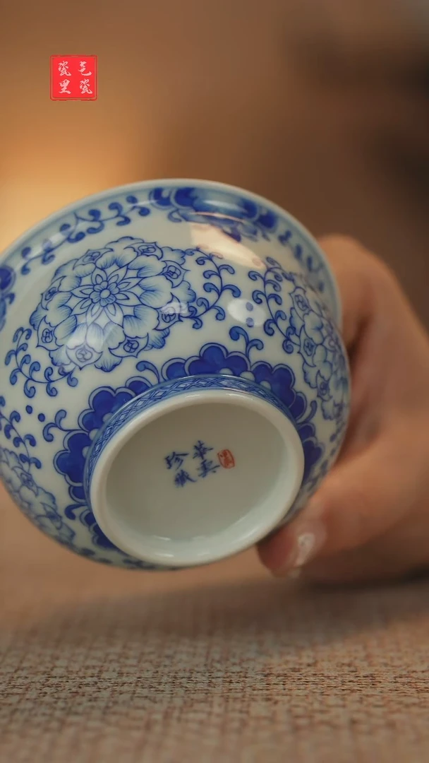 其他景德镇手工手绘牡丹炉式杯