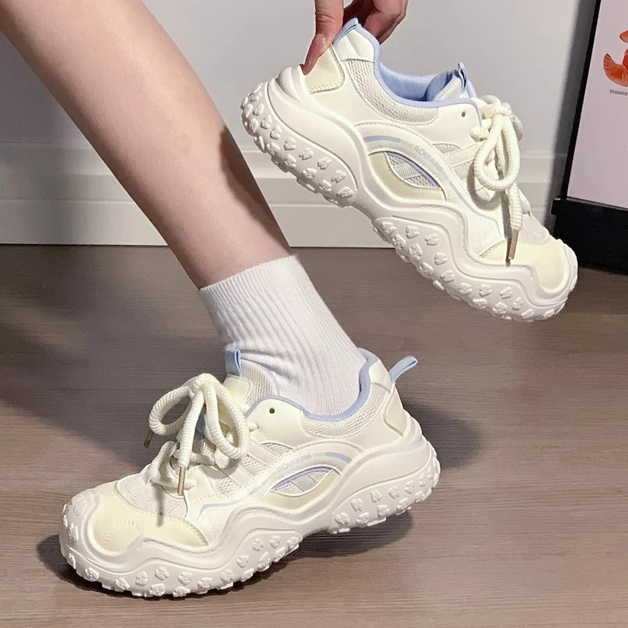 回力网面透气登山鞋女夏季新款百搭休闲老爹鞋小众女鞋防滑运动鞋