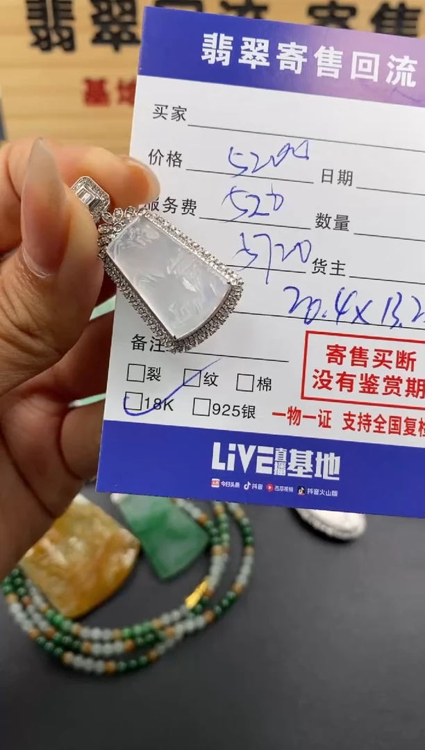 【闪购商品】翡翠颈饰18K金镶嵌30002208