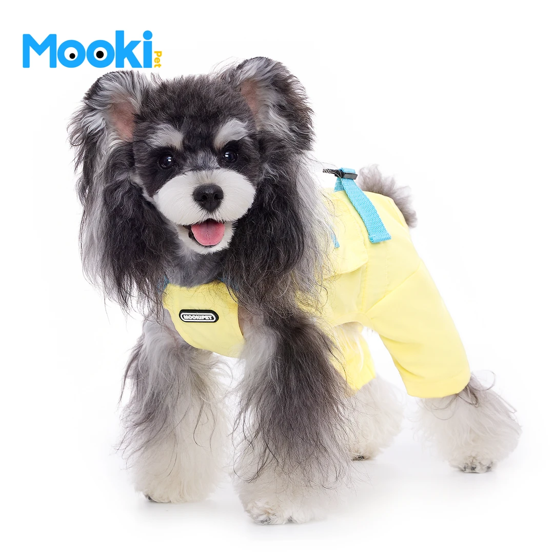 mookipet狗狗春装新款衣服小型犬比熊西高地约克夏宠物可牵引背带