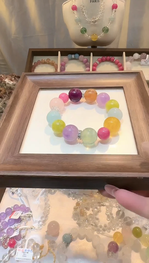 水晶手链合金K5071萤石多宝手链