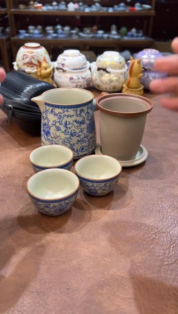 真的很便宜会开片的旅行茶具