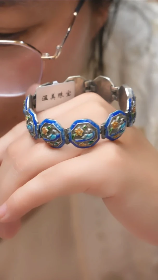 无925银珠宝奇石手镯