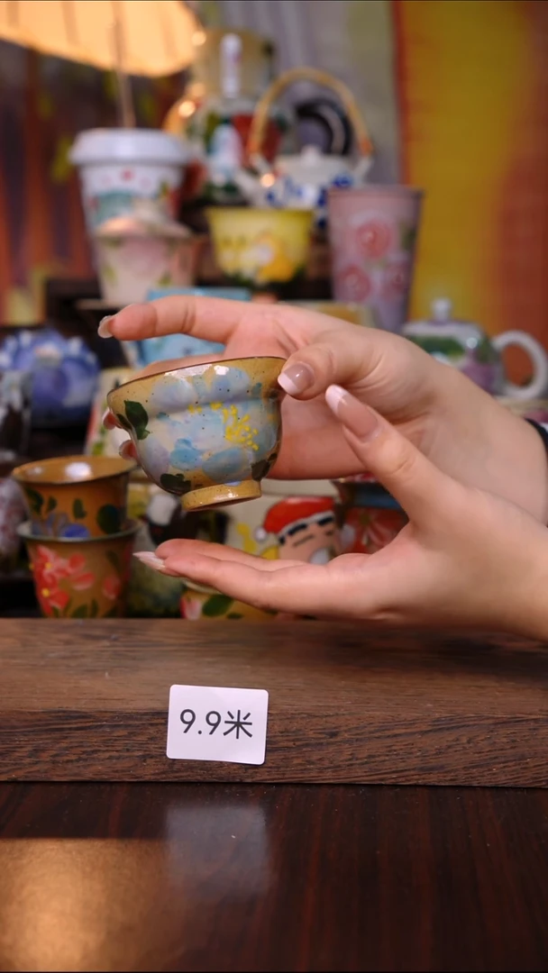 杯子陶泥垚手作 景德镇手工手绘陶瓷器物