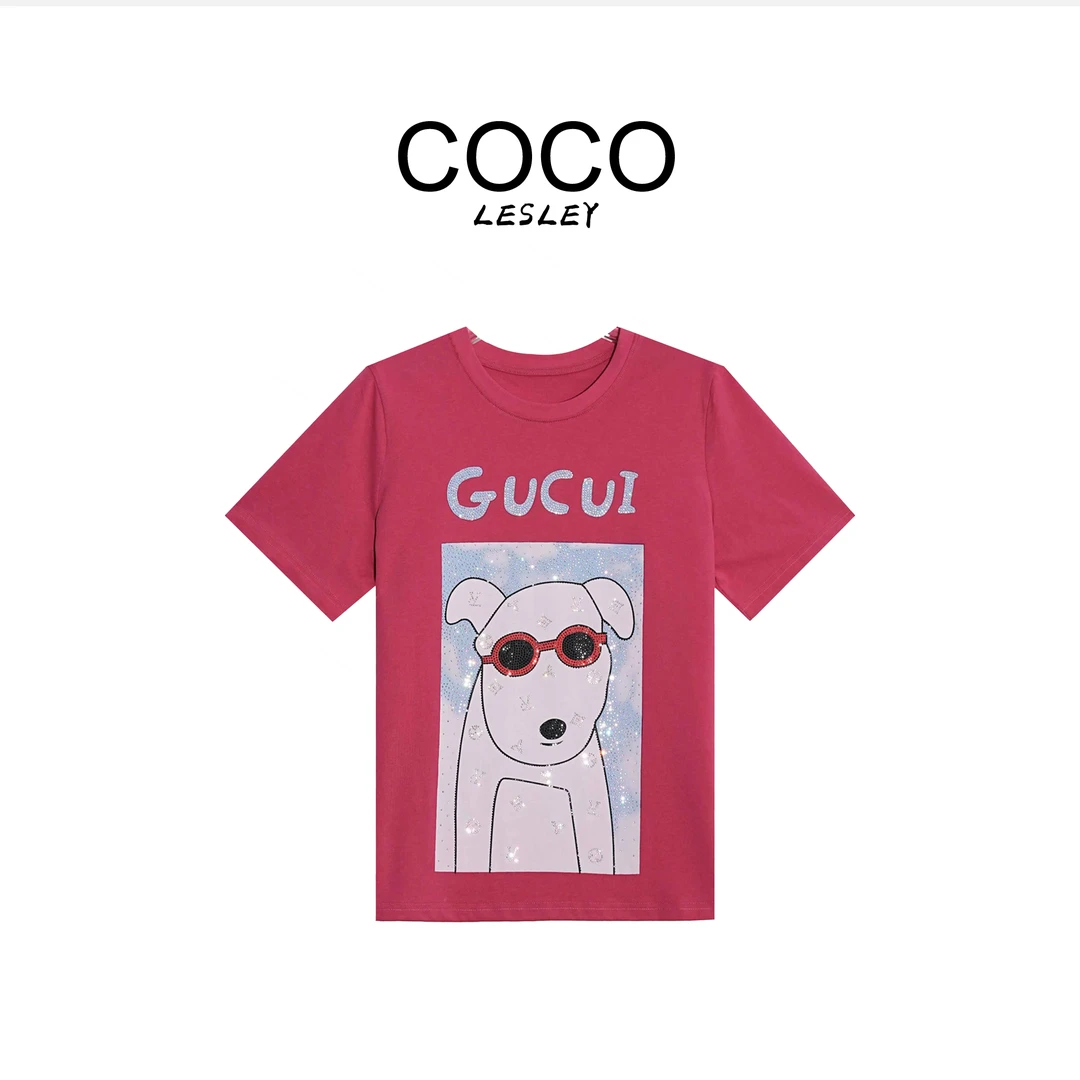 【 COCO LESLEY】A79236新款洋气百搭休闲短袖