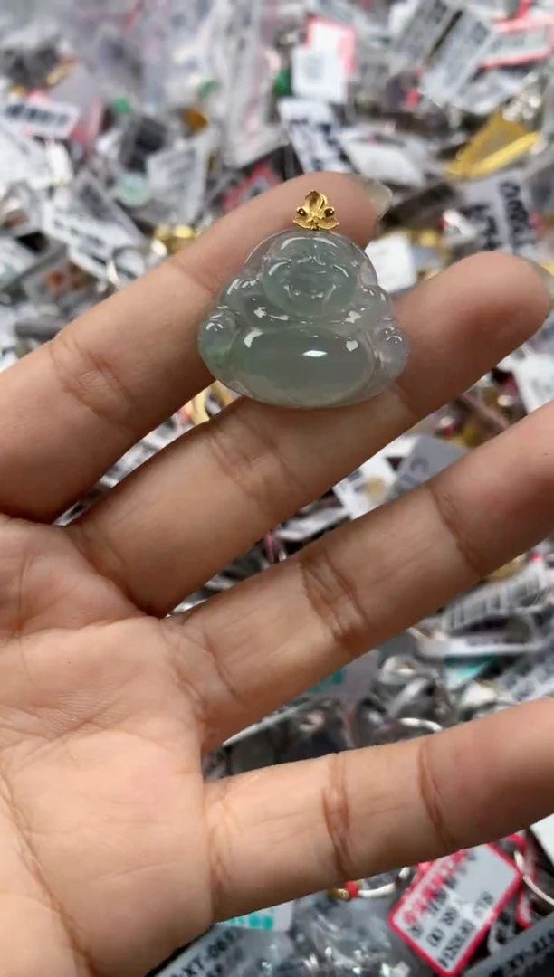 18K金镶嵌戒指翡翠888----8