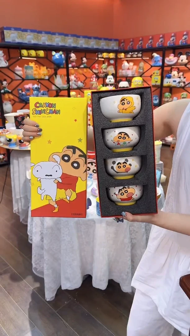 瓷片@@蜡笔小新四碗礼盒装