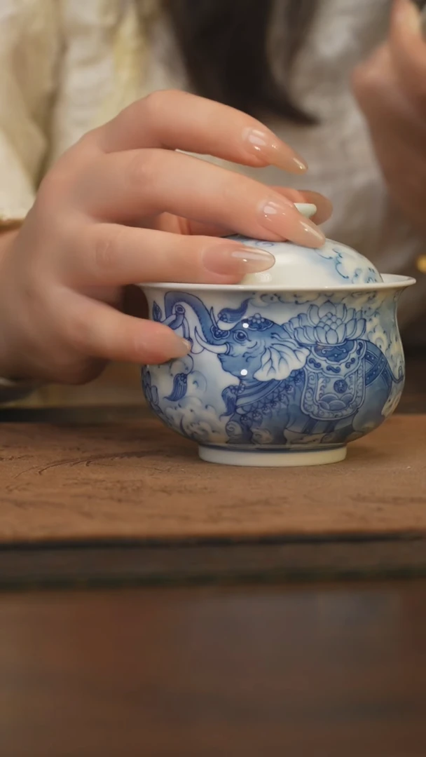 杯柴窑青花破价福利