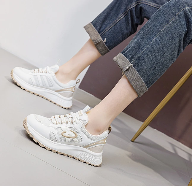 MAGUBA/玛古芭网面厚底小白鞋女夏季新款百搭休闲运动板鞋