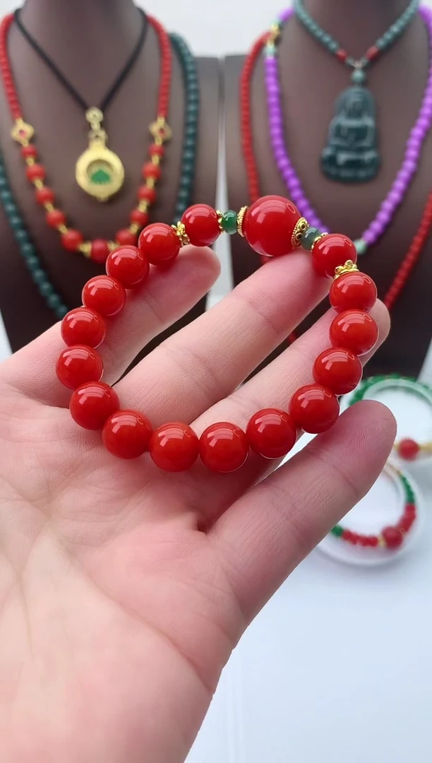 【闪购商品】翡翠手链14K金镶嵌S139手链