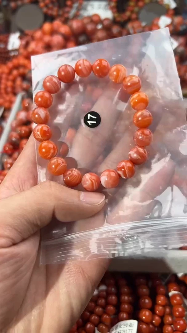 南红玛瑙手串未镶嵌10