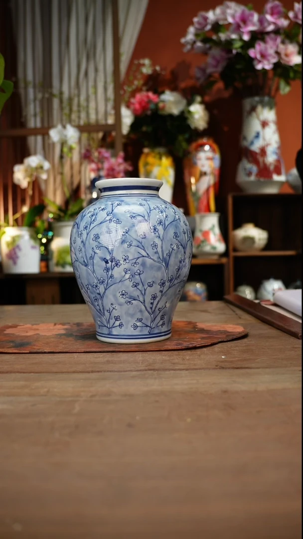 当代高温釉下彩手绘陶瓷餐具