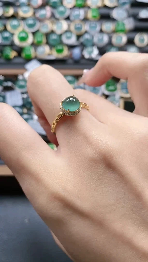 【闪购商品】翡翠戒指银S925镶嵌51151