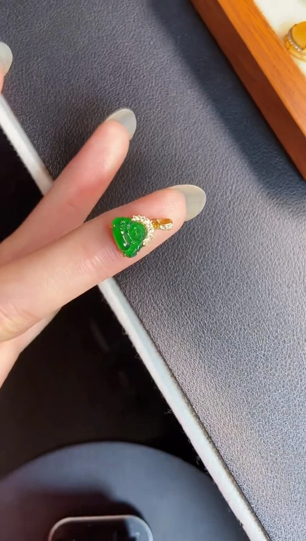 吊坠(不含链)银S925镶嵌翡翠天然A货翡翠