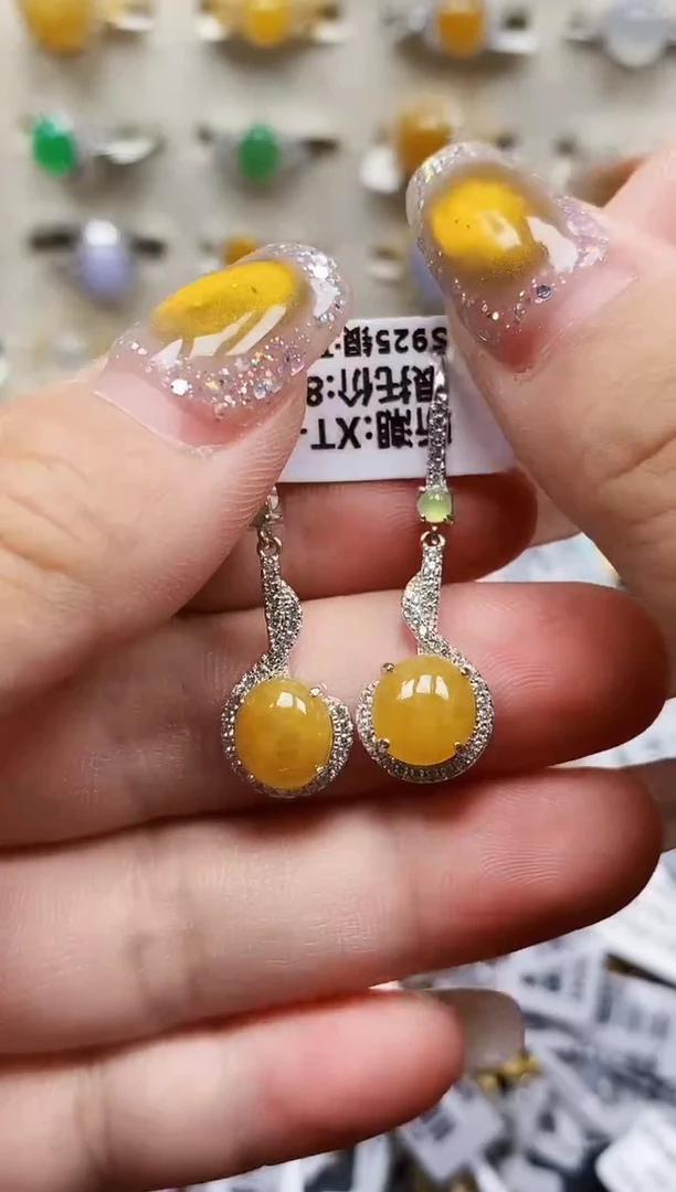 银S925镶嵌戒指翡翠0204