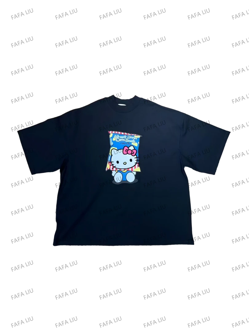 【劉發發】K013【Kitty短袖】夏款百搭遮肉休闲打底T恤