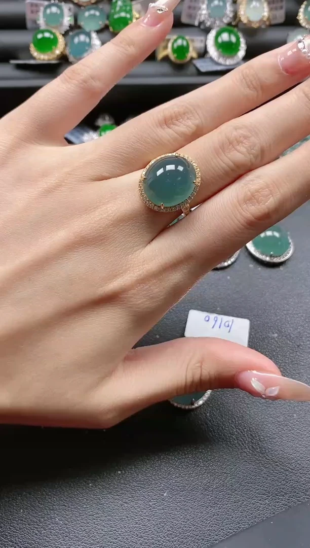 【闪购商品】翡翠戒指银S925镶嵌51511