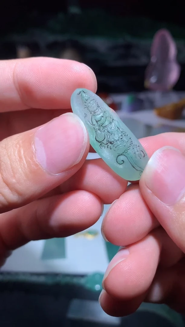 未镶嵌定制翡翠文殊