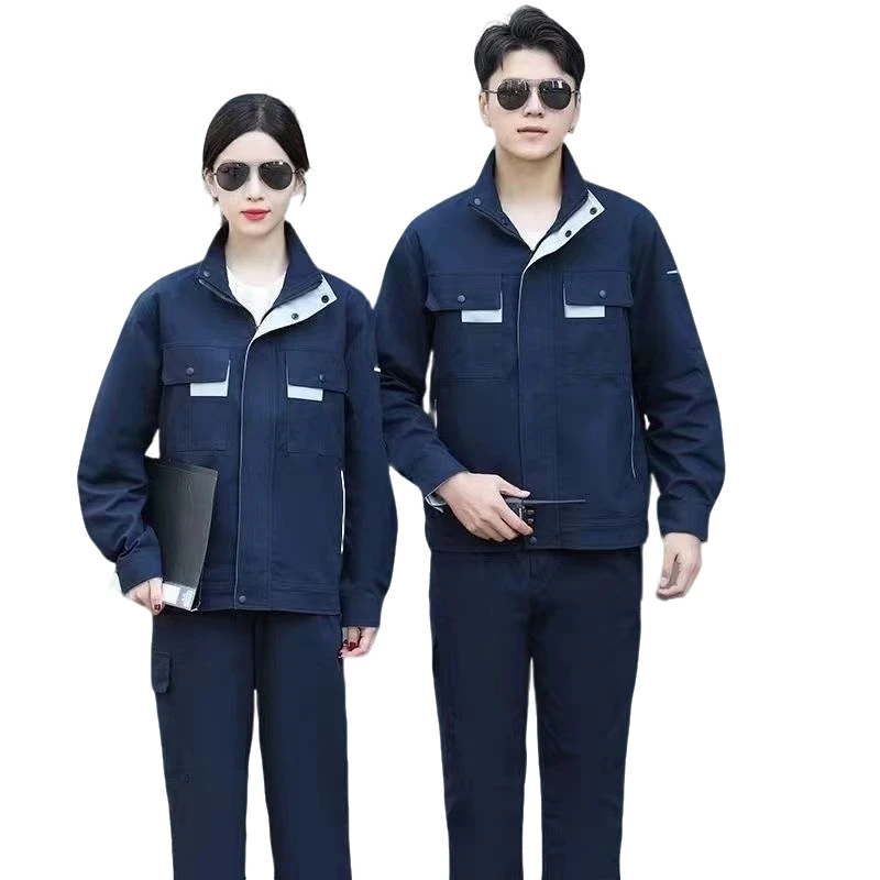 春秋冬季纯棉加厚工作服耐磨劳保电焊车间正规新款工装绣字定制男