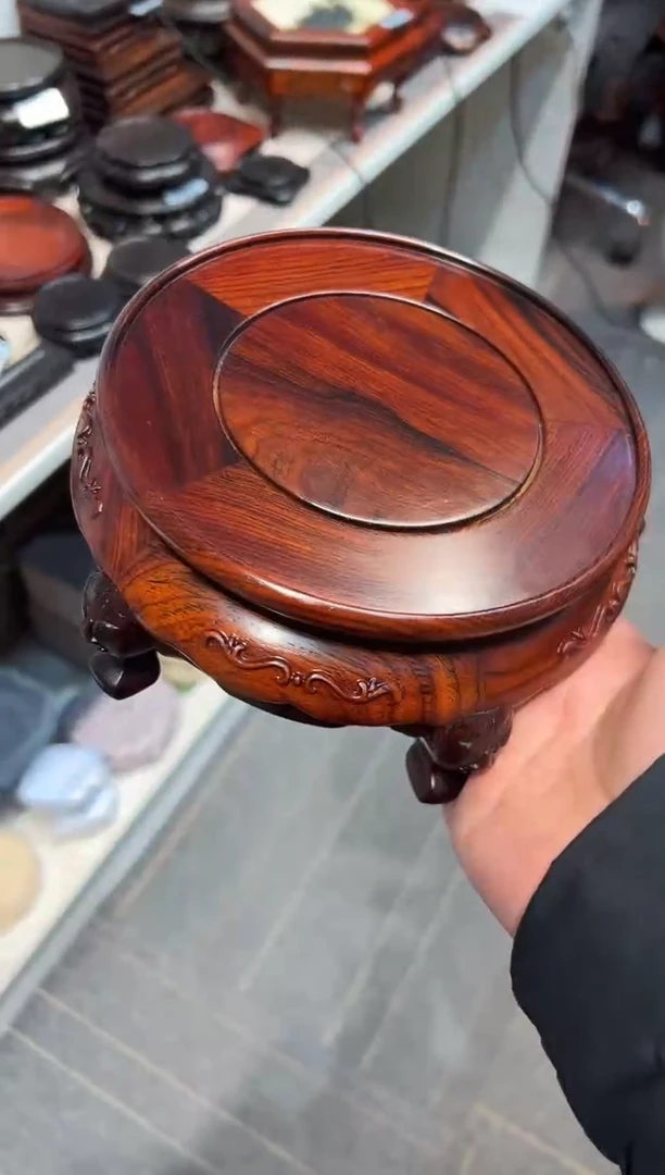 【闪购商品】红酸枝木类端景台工艺品底座2