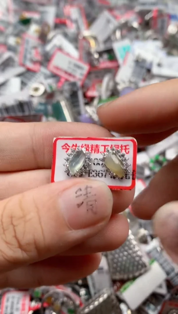 银S925镶嵌戒指翡翠天然A货缅甸翡翠